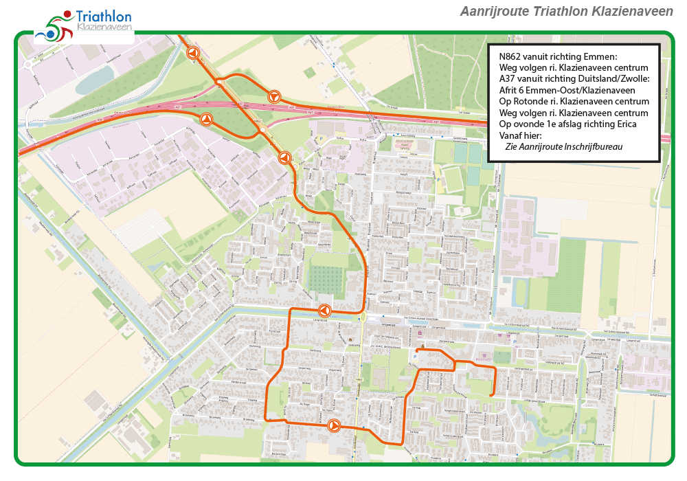 Aanrijroute-triathlon