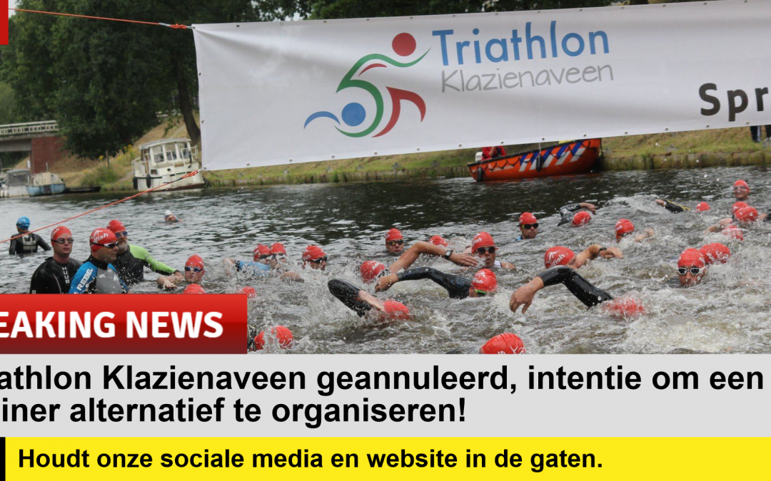 Wijziging Triathlon Klazienaveen i.v.m. COVID-19
