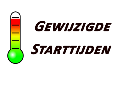 Gewijzigde starttijden